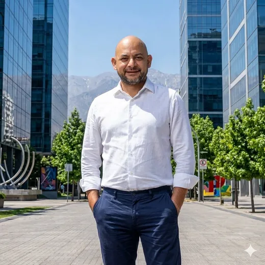 Camisa blanca entre edificios
