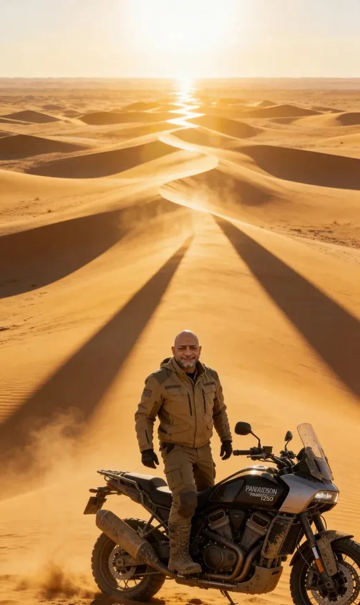 Dunas y moto de aventura