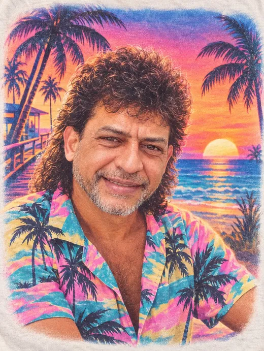 Retrato retro años 80