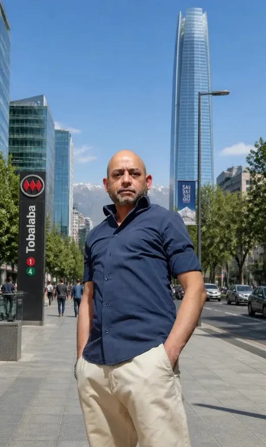 Metro Tobalaba y la torre Costanera